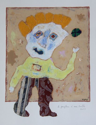 null Daniel VIENE (1955-2013)

The one-ball juggler, 2001

Mixed media on paper signed...