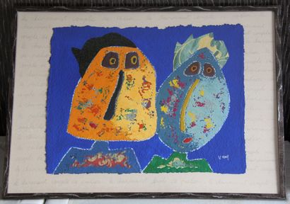 null Daniel VIENE (1955-2013)

The charming couple on the landing

Mixed media on...