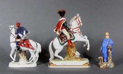 null Modern school.

Prince Eugene, a rider and a Moor.

Two groups in polychrome...