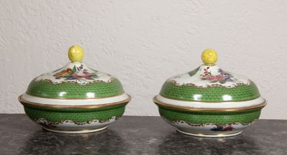 null VIENNA

Pair of covered tureens in polychrome porcelain decorated with scales...