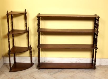 null Nine wall shelves and three corner shelves in natural wood.

(accident, res...