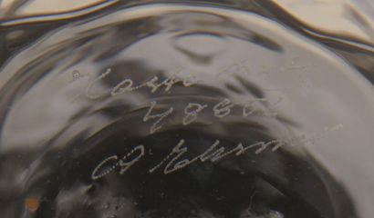 null KOSTA BODA

Deux bols et vase en verre transparent à décor de crosillons, signés

H...