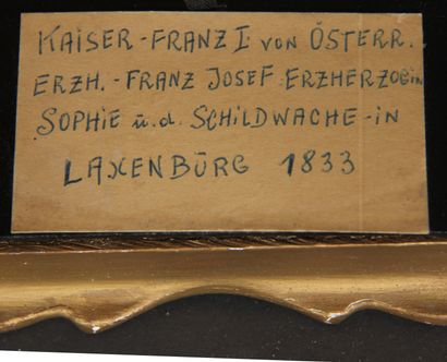 null Ecole du XIXeme s. 

Portrait du Kaiser Franz 1er d'Autriche et sa femme à Laxenburg...
