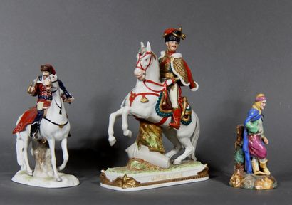 null Modern school.

Prince Eugene, a rider and a Moor.

Two groups in polychrome...