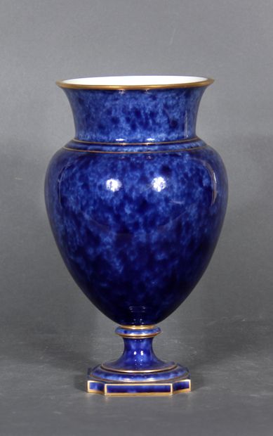 null SEVRES (national manufacture)

Porcelain baluster vase on pedestal with marbled...
