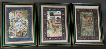null Twelve framed pieces: India, Russia, Iran