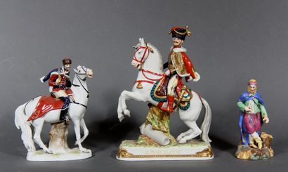 null Modern school.

Prince Eugene, a rider and a Moor.

Two groups in polychrome...