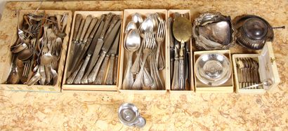 null ERCUIS - CHRISTOFLE and others

Lot of silverware, coasters and other silver...