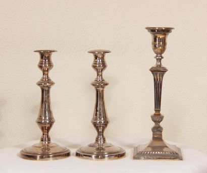 null Lot of candle holders and various silver plated metal