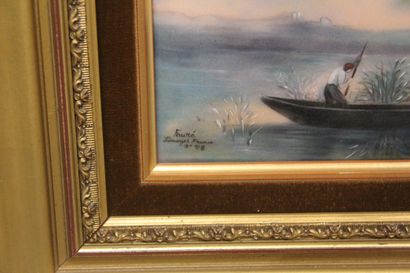 null Camille FAURE (1874-1956)

Promenade en barque d'après Corot

Peinture sur émail...