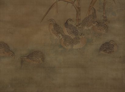 null Japanese school of the 19th c.

Water hens among the reeds

Painting on fabric

141...