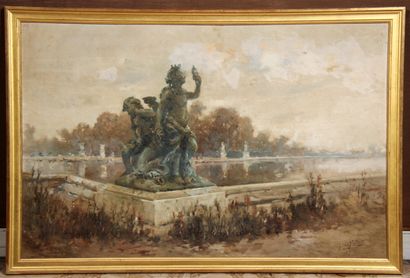 null 
NON VENU



Gilbert GALLAND (1870-1956)




Le parc de Versailles




Huile...