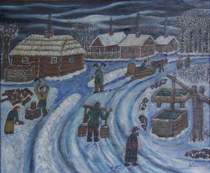 null Chaïm BELLER-ILEX (1914-2005)

Village en hiver

Huile sur toile signée en bas...