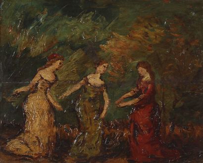 null MONTICELLI (1824-1886) suite de

Trois femmes dans un paysage

Huile sur panneau....
