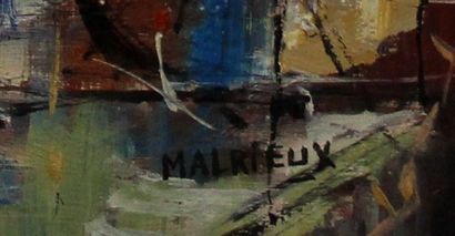 null Pierre MALRIEUX (1920-)

Bateaux à quai

Huile sur toile signée en bas à droite

55...