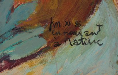 null Jean-Marie DEROCHE (1956-)

En pensant à Matisse

Huile sur toile signée en...