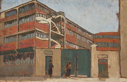 null Simone HAYEM-AUSCHER (1895-1932)

Personnages devant une usine

Huile sur panneau...