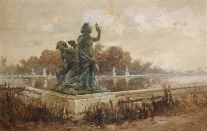 null 
NON VENU



Gilbert GALLAND (1870-1956)




Le parc de Versailles




Huile...