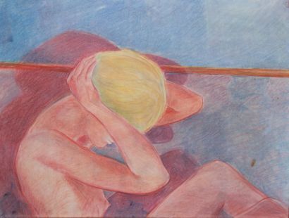 null Jean-Marie DEROCHE (1956-)

Femme blonde se tenant la tête

Crayon gras monogrammé...