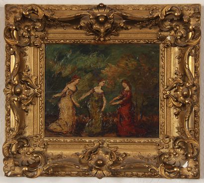 null MONTICELLI (1824-1886) suite de

Trois femmes dans un paysage

Huile sur panneau....