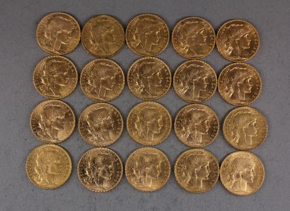 Twenty 20 FF gold coins