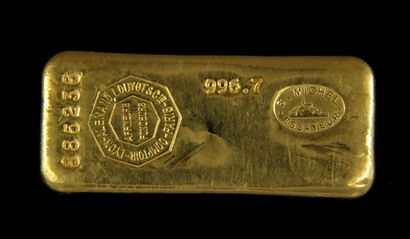 null A gold bullion Comptoir Lyon-Alemand Louyot cie n°685236, weight : 996,5 g....