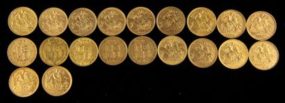 null *Twenty half sovereigns in gold
