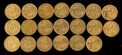 null *Twenty half sovereigns in gold