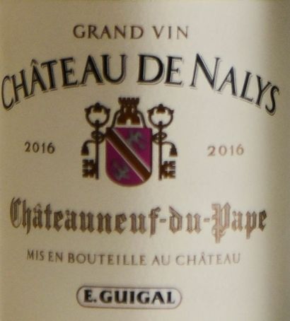 null 2 bouteilles, CHÂTEAUNEUF-DU-PAPE, "Domaine de Nalys", GUIGAL , 2016