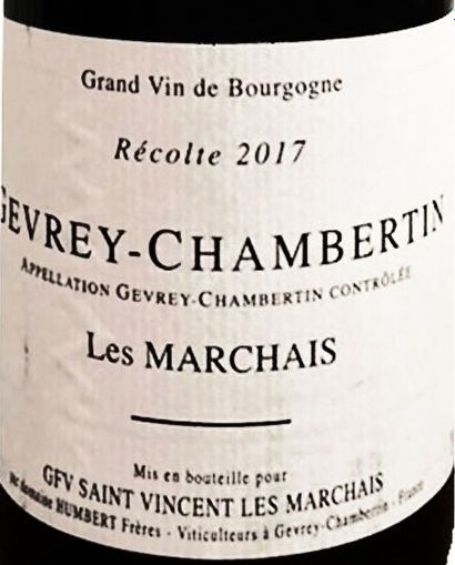 null 2 Bouteilles de Gevrey-Chambertin « Les Marchais », GFV Saint-Vincent Les Marchais...