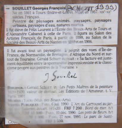 null Georges François SOUILLET (1861-1947)

Paysage

Huile sur panneau signée et...
