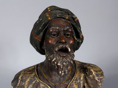 null F PERROT

Bust of a Moor

Polychrome plaster sculpture, signed and dated 1903

H...