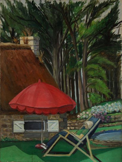 null Modern school

Woman in a deckchair in her garden

Oil on canvas