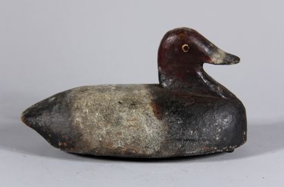 null Polychrome wooden decoy in the shape of a duck

L : 25 cm. (accidents, moul...