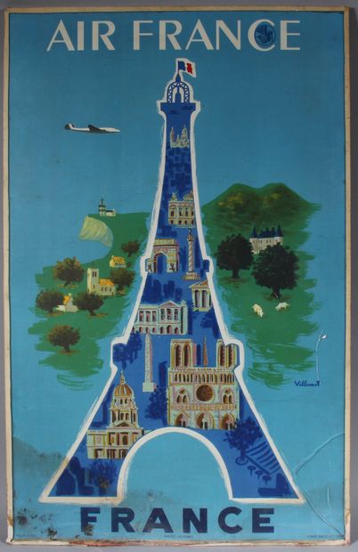 null Bernard VILLEMOT (1911-1990) - Hubert BAILLE co-printer

Air France : France,...