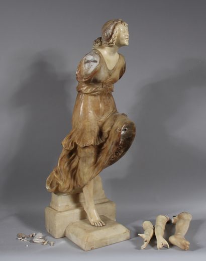 null COUBINE

Standing woman

Alabaster sculpture, beige glaze slip, signed and marked...