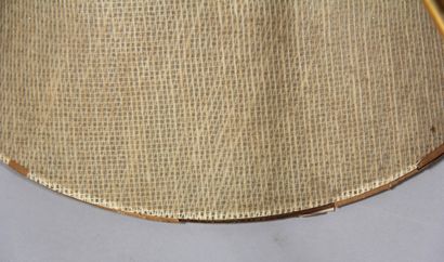 null GUARRICHE in the taste of 

Wall lamp in gilded and patinated metal, woven lampshade

L...