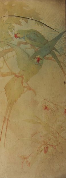 null Gaston NOURY (1865-1936)

Oiseaux parmi des branches

Paire de lithographies

121,5...