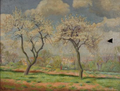 null Adolphe Félix BROËT (1873-1942)

Arbres en fleurs

Huile sur toile signée en...