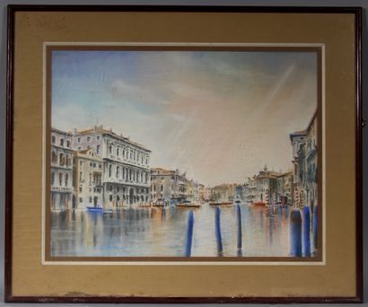 null Contemporary school 

Venice

Grease pencil signed lower right dated 1985

47...
