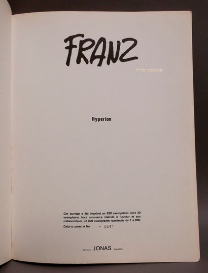 null FRANZ, DUCHATEAU

Hyperion - Ed. Jonas /Le Lombard/Phigi - 1979 - broché - grand...