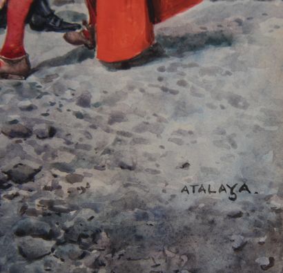 null *Enrique ATALYA (1851-1914)

Ruelle animée

Aquarelle signée en bas à droite

57...