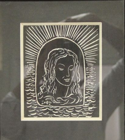 null Charles KIFFER (1902-1992)

Portrait de femme dans un cadre rayonnant 

Gouache...