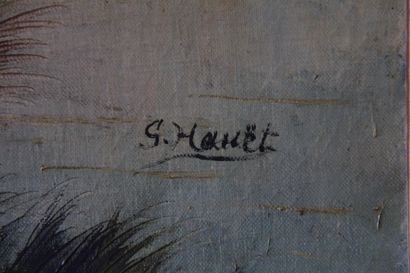 null Ecole moderne

La chasse au canard

Huile sur toile signée G. HAUËT

46 x 55,5...