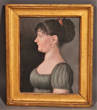 null *Ecole française du début du XIXème s.

Portrait d'une femme de profil

Crayon...