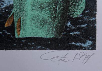 null ERRO (1932-)

Sianuk, 1974

Sérigraphie signée et numérotée EA

90 x 56 cm.(bords...
