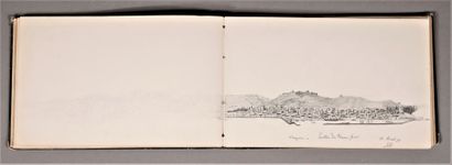 null *Un album de dessins daté 1878 représentant les iles grecques, Malaga et di...