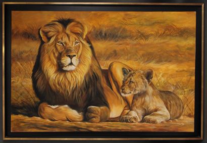 null Ramsey MAPUNDE (1969-)

Lion et lionceau

Huile sur toile signée en bas à gauche

60,5...