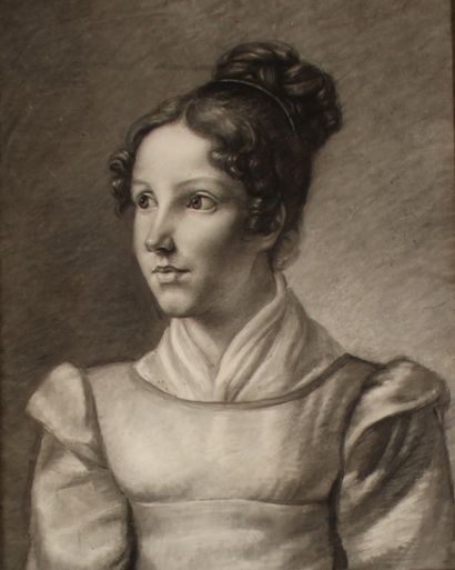 null *Ecole française du XIXème s.

Portrait de femme

Fusain

48,5 x 39,5 cm. À...