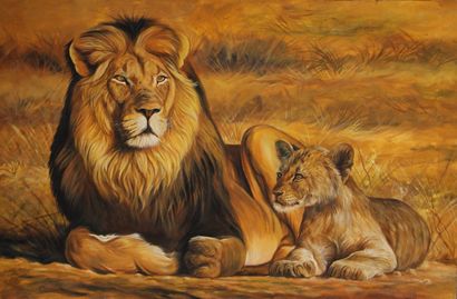 null Ramsey MAPUNDE (1969-)

Lion et lionceau

Huile sur toile signée en bas à gauche

60,5...